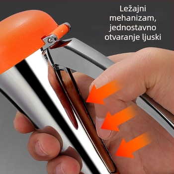 Kuhinjski klips za orašaste plodove od cinkovog legure, čvrsta izdržljiva konstrukcija, mogućnost prilagodbe i ispisa logotipa