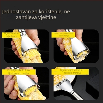 Ručni olupljivač kukuruze od nehrđajućeg čelika za kuhinju – univerzalni kućni alat