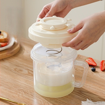 Separator za jogurt s oprugom koja se rotira, poklopcem i filterom za surutku – pogodna za domaći jogurt; materijal: PP, ABS, PS, nehrđajući čelik