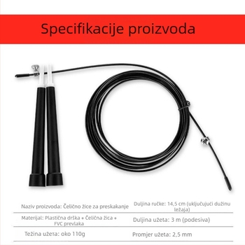 G.Y.A Skakačka užad – PVC premazano čelično uže, dvostruki ležajevi, trening