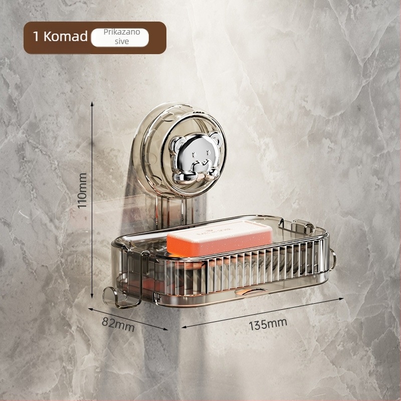 Držač sapuna sa usisnom čašom za zid, bez bušenja, plastični, 200 komada u kutiji