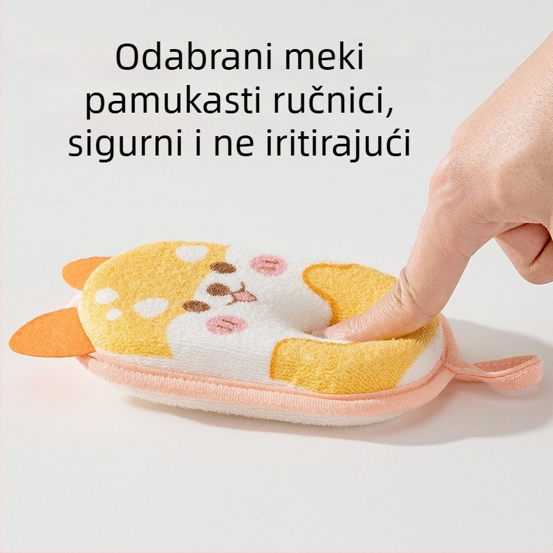 Spužva za kupanje beba – poliesterska vlakna, spužva i pamuk; pogodna za djecu; Podrijetlo Zhejiang; Pakiranje: 200 komada