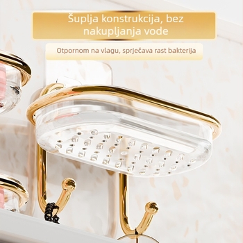 Kupaonska odvodna polica s uklonjivom kutijom sapuna – PET materijal; pakiranje: jednoslojna 72 komada ili dvostruka 42 komada