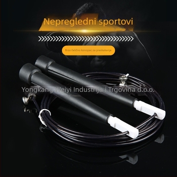 Skakačko užet s plastičnim ručkama i čeličnim užetom – PVC materijal, Adoric branda, pogodno za trčanje i fitness