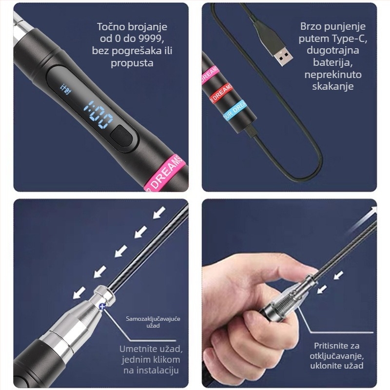 Shilong užad s dvostrukim ležajevima i mjeračem vremena, PVC, model L-6020-1