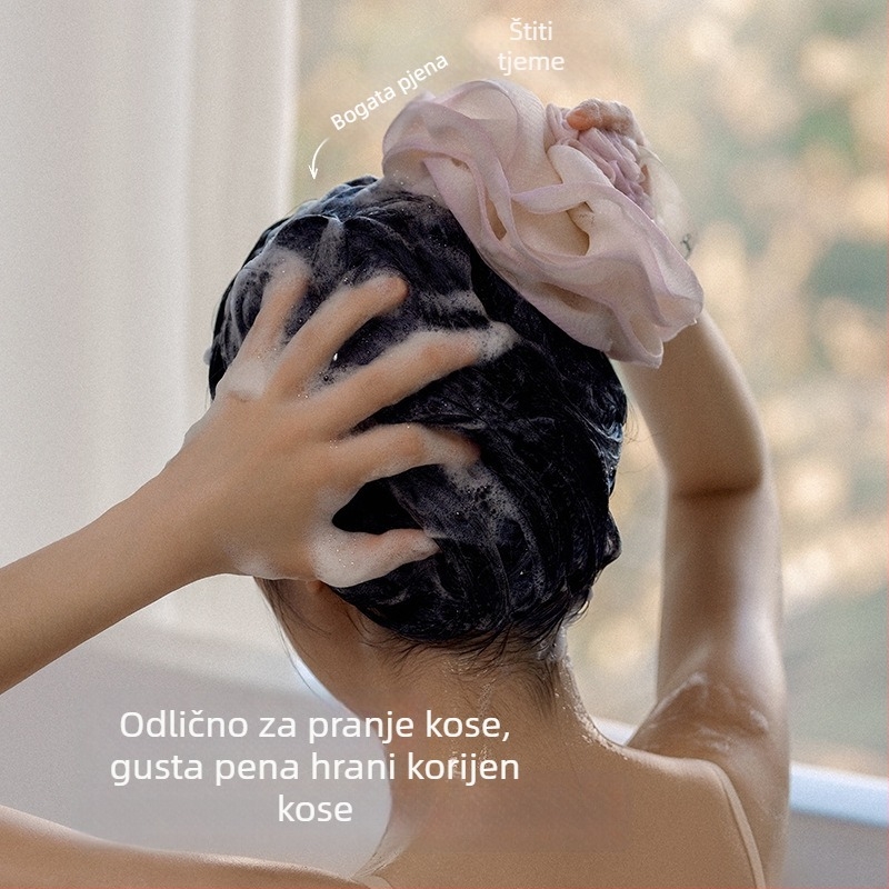 Čipkasta kugla za kupanje – pjenasti eksfolirajući spužv za tijelo, Goody