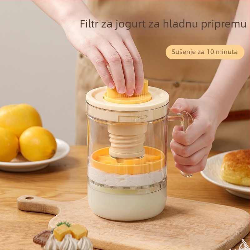 Okretni filtar za jogurt s držalom – za domaći grčki sir i filtriranje sirutke, prilagodljiv, odvodi separator