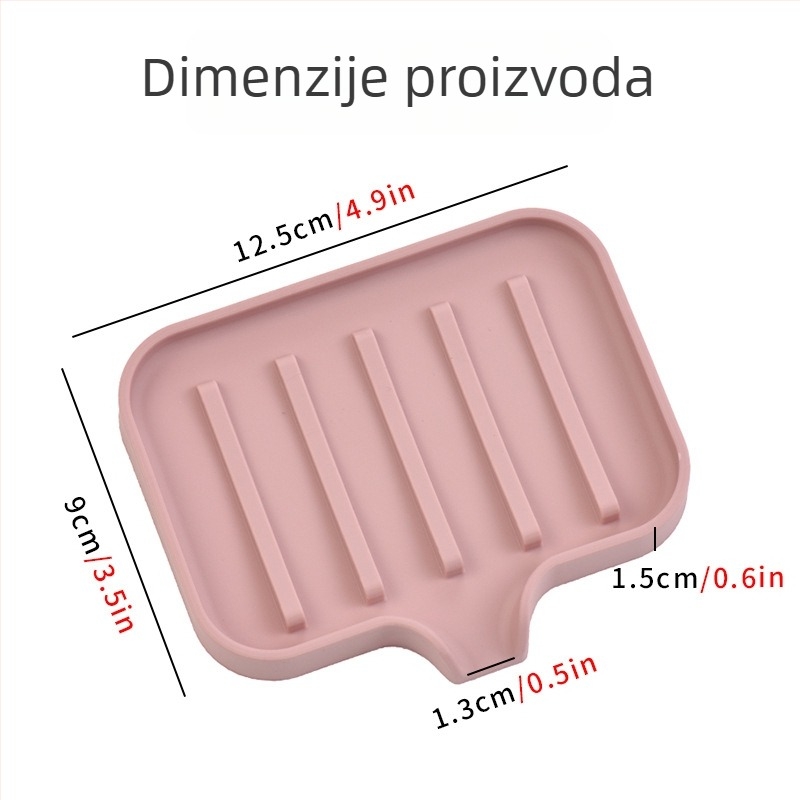 Zhi Qian silikonska posuda za sapun s odvodom, prilagodba dostupna, logo otisnuto, bez uvoza