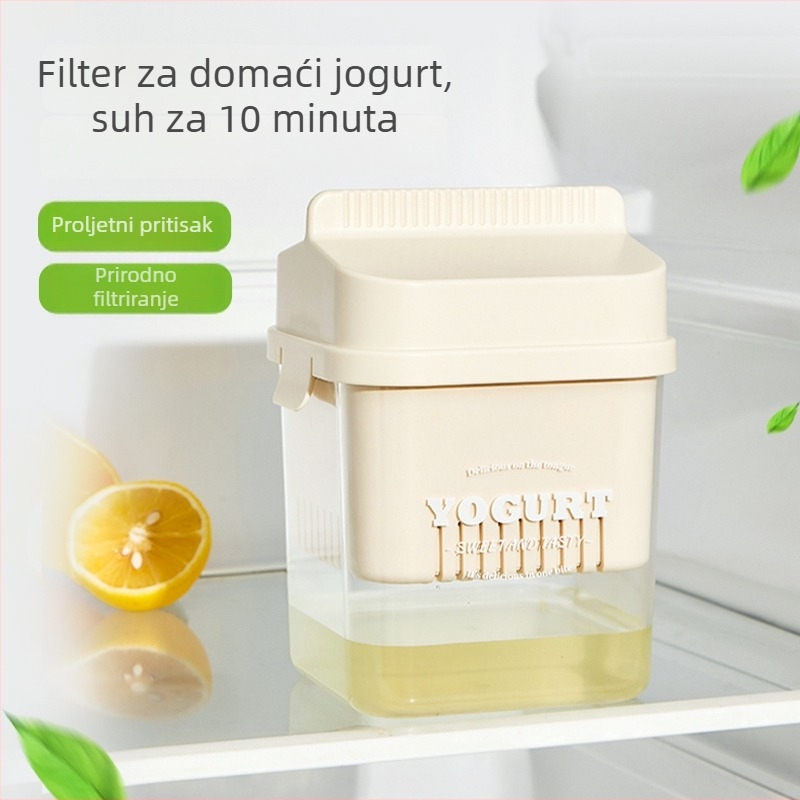 Kućni filtar za jogurt s odvajačem sirutke i odvodom vlage — plast