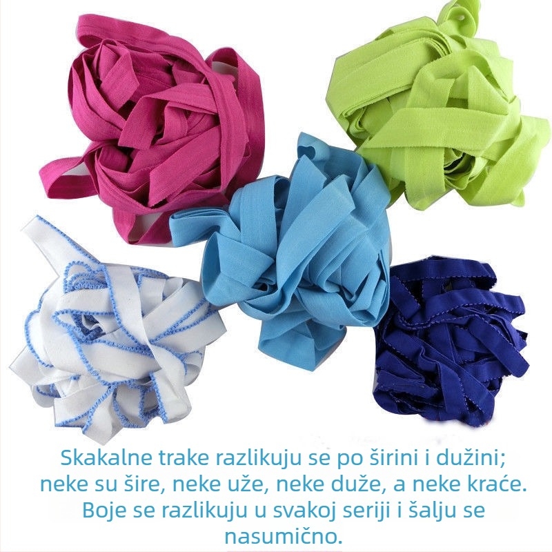 Vanjsko švihadlo s lanenim užetom i retro tekstilnim držalom, gumena traka – Podrijetlo: Kina – za učenike osnovne škole