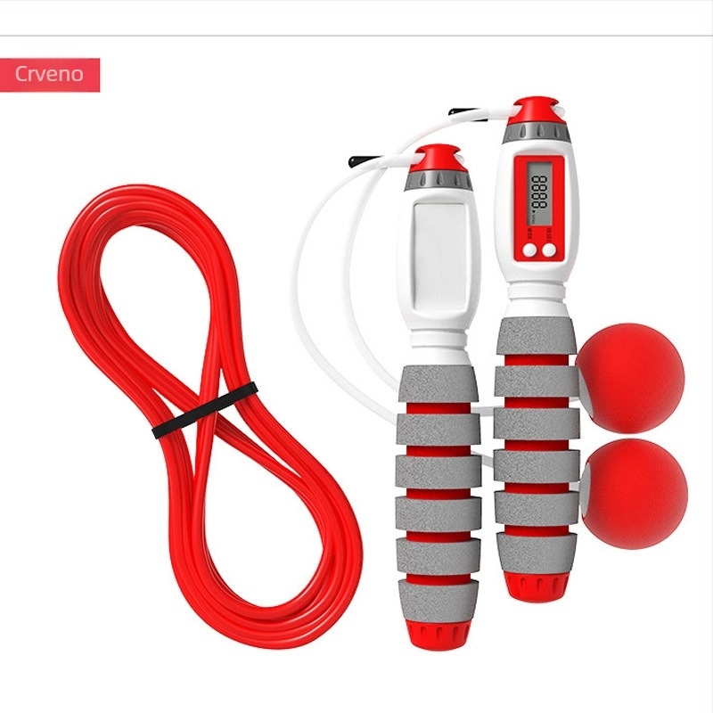 Saishuo elektronički štoper za preskakanje konopac s pjenastim držačem, bežični, ABS plast i čelično užad