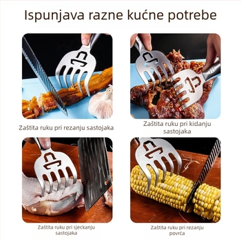 Enjoy Razdjelnik za meso u obliku šape medvjeda – nehrđajući čelik, kuhinjski alat protiv posjekotina