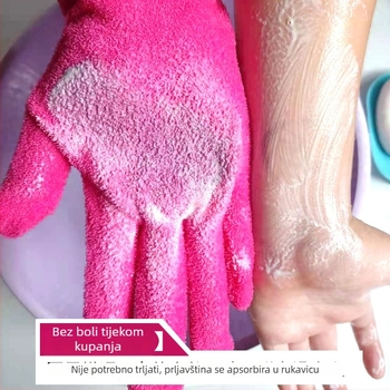 Rukavice za kupanje, dizajn s pet prstiju, vlaknasta svila materijal, porijeklo Shandong, marka Towel Style