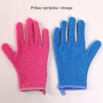 Rukavice za kupanje, dizajn s pet prstiju, vlaknasta svila materijal, porijeklo Shandong, marka Towel Style