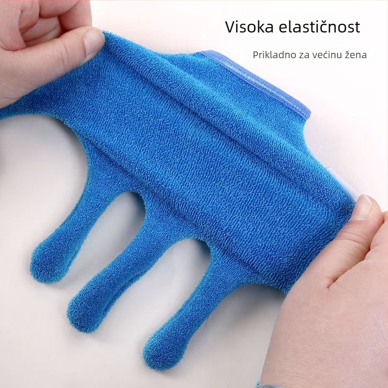 Rukavice za kupanje, dizajn s pet prstiju, vlaknasta svila materijal, porijeklo Shandong, marka Towel Style
