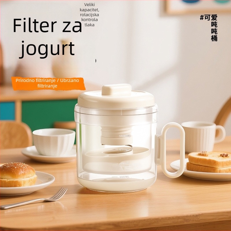 Jogurt cedilo s držačem — Leiwei; Materijal: ABS+PP+nehrđajući čelik+netkani materijal; Kod proizvoda: Lw014054