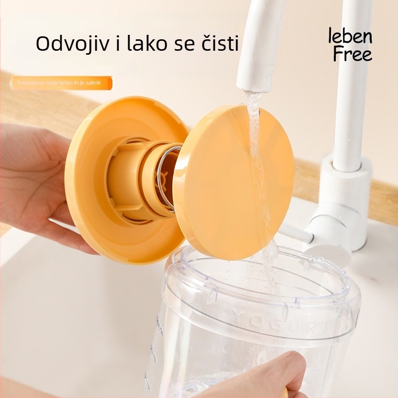 Jogurt cedilo s držačem — Leiwei; Materijal: ABS+PP+nehrđajući čelik+netkani materijal; Kod proizvoda: Lw014054