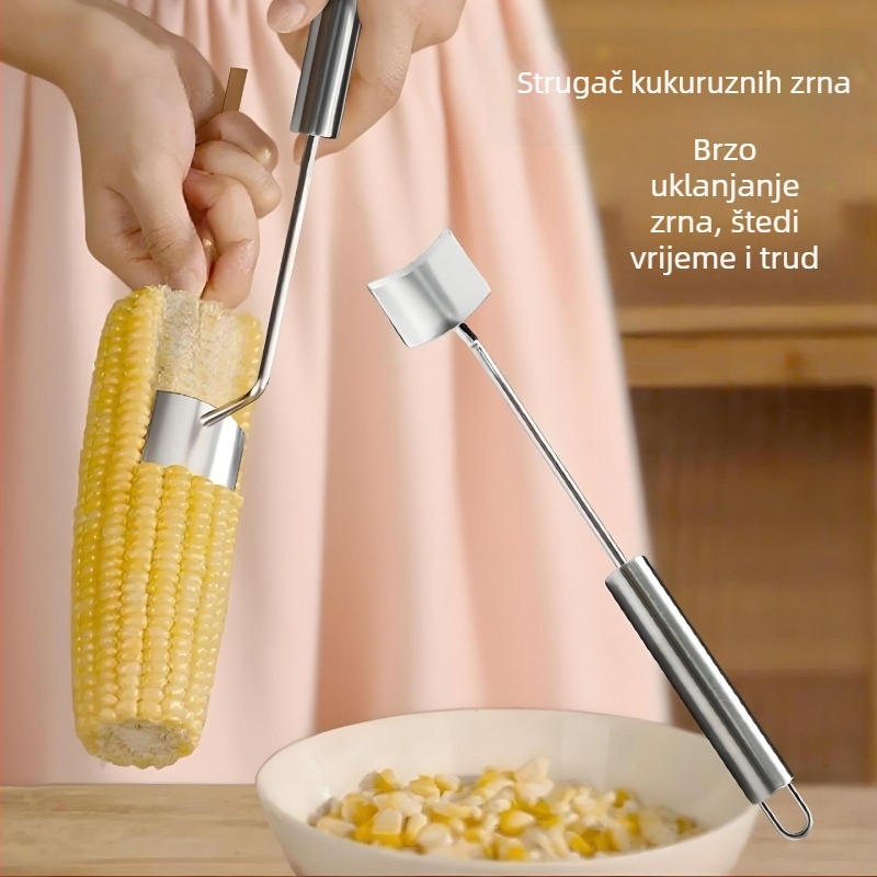 Čistač kukuruza od nehrđajućeg čelika – kuhinjski alat s mogućnošću tiskanja logotipa