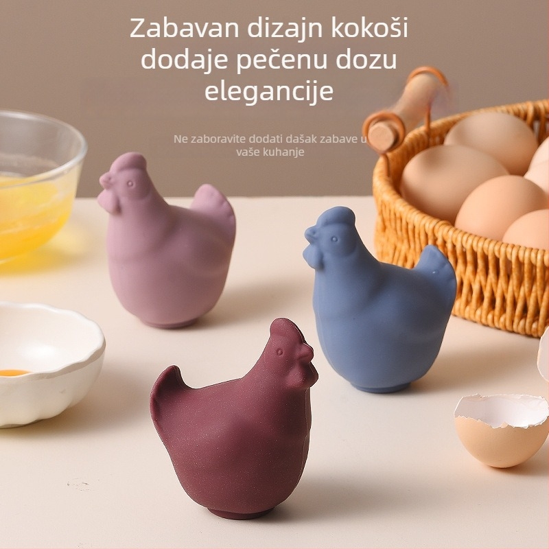 Razdjeljivač jaja - mekan silikon, sladak dizajn pilića, ne električni, moguć prilagođeni logotip