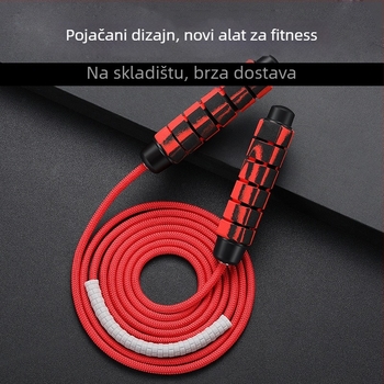 MAXSOINS profesionalna teža užad za skakanje s ležajnim sustavom, izdržljivo gusto prepleteno poliestersko užad za mladež na trening ili natjecanja; materijal: poliester; specifikacije: 2.9; primjene: fitness i oblikovanje tijela, pokretni trendovi.