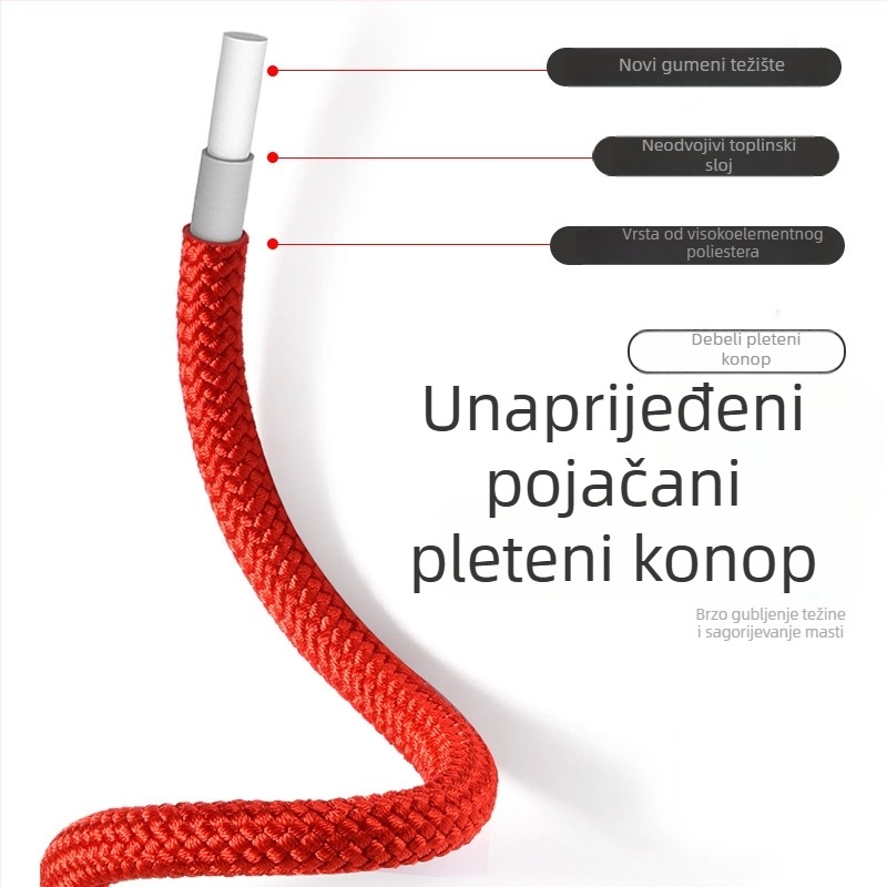 MAXSOINS profesionalna teža užad za skakanje s ležajnim sustavom, izdržljivo gusto prepleteno poliestersko užad za mladež na trening ili natjecanja; materijal: poliester; specifikacije: 2.9; primjene: fitness i oblikovanje tijela, pokretni trendovi.