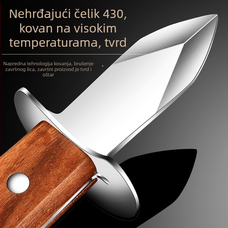 Nerđajući čelik 304 nož za ostrige — alat za otvaranje ostriga, kuhinjski i poslovni pribor