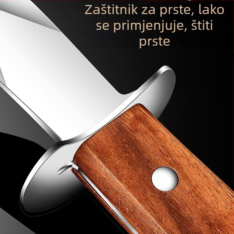 Nerđajući čelik 304 nož za ostrige — alat za otvaranje ostriga, kuhinjski i poslovni pribor