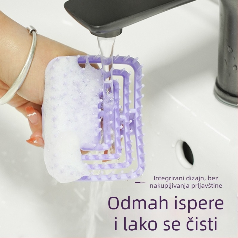 Plastična šampon masašna četka za vlasište, čišćenje i ublažavanje svrbeža, suho/mokro dvostruko korištenje, kućna masažna četka za odrasle