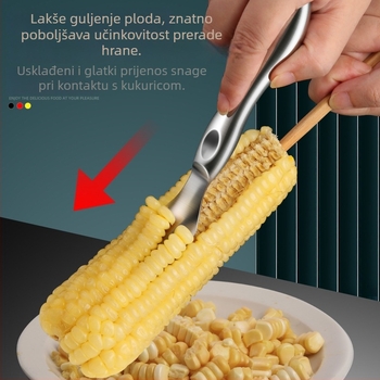 Planer za kukuricu od 304 nehrđajućeg čelika – ručni alat za oljuštenje i sječenje kukuruza, mogućnost tiska logotipa, prilagodba