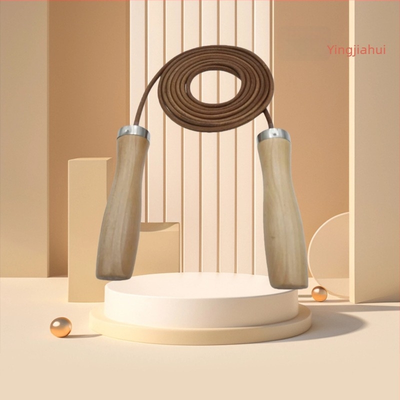 Skakačica za preskakanje s drškom od drveta obloženom kravljom kožom i ležajnim mehanizmom – Yingjiusi, Ningbo, proljeće 2021