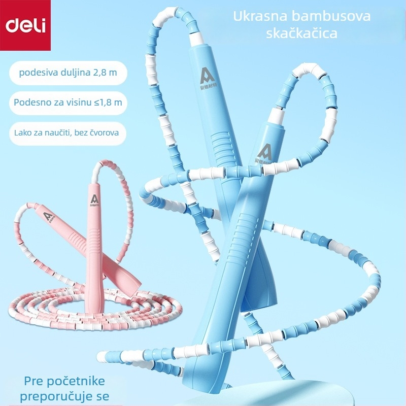 Deli FT168 Prilagodljivo užad za preskakanje za djecu, za početnike, plastično/pamučno uže