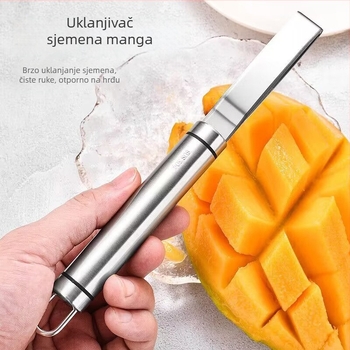 Mango korer – 304 nehrđajući čelik, višenamjenski alat za uklanjanje jezgre manga, uklanjanje očiju ananasa, oljuštivanje i rezanje voća