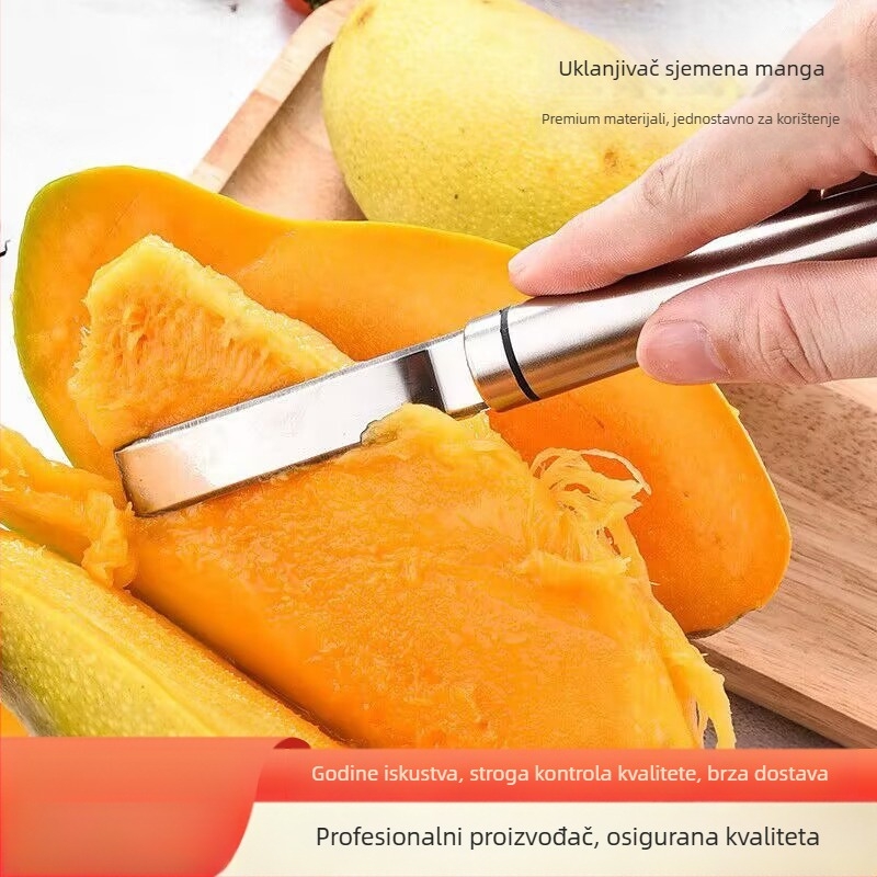 Mango korer – 304 nehrđajući čelik, višenamjenski alat za uklanjanje jezgre manga, uklanjanje očiju ananasa, oljuštivanje i rezanje voća