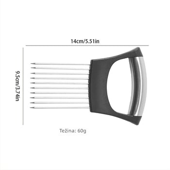 Nehrđajući čelični kuhinjski set za rezanje s zaštitom ruke, rezač za povrće, vilica za luk i igla za meso (Materijal: nehrđajući čelik; Kategorija: kuhinjski gadget set; Podrijetlo: Chaozhou; Ispis logotipa: Dostupno; Prilagođavanje: Da)