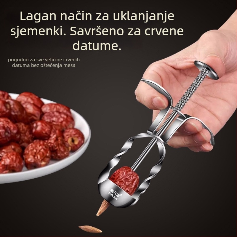 Chufanda 304 nehrđajući čelik – uklanjanje sjemenki crvenih datuma, višenamjenski kućni alat