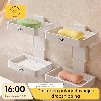 Stalak za sapun s rotirajućim sušenjem, bez bušenja, ABS+PS, dvostruki sloj