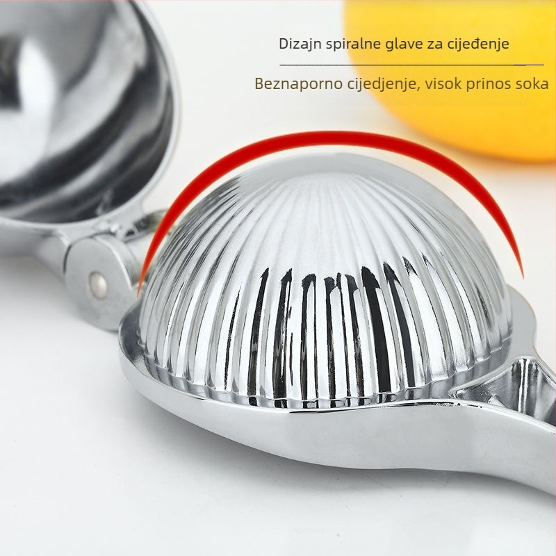 Ručni iscijeđivač limuna – metalna konstrukcija, podrijetlo Yiwu, tiskanje logotipa, prilagodba dostupna (Metalna konstrukcija; Podrijetlo Yiwu; Tiskanje logotipa; Prilagodba)