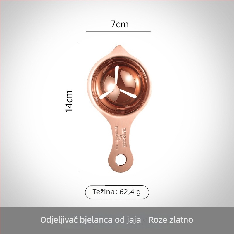 Rayatu 304 nerđavi čelik odvajač bjelanjka i žumanjka – ručni, ne električni, kuhinjski alat s modernim dizajnom