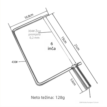 Nož za sir s nehrđajućeg čelika – moderni minimalistički dizajn, marka Cemeja, otisak logotipa, prilagodljivost, privatna marka dostupna, lansiran ljeto 2021