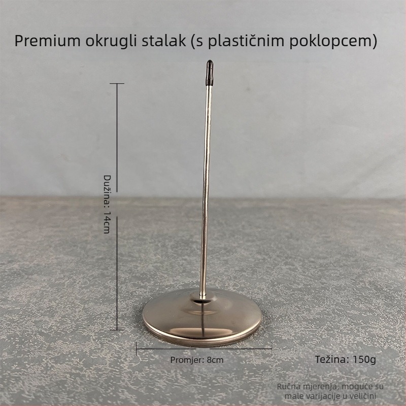 Nehrđajući čelični umetak za račune, model s jednim utikačem, moderni minimalistički stil, za kuhinju i restoran