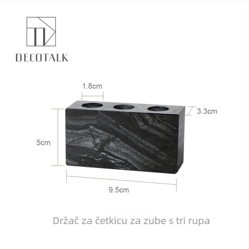 Držač četkica za zube od mramora, bez bušenja, nordijski stil, DecoTalk