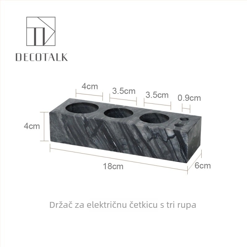 Držač četkica za zube od mramora, bez bušenja, nordijski stil, DecoTalk