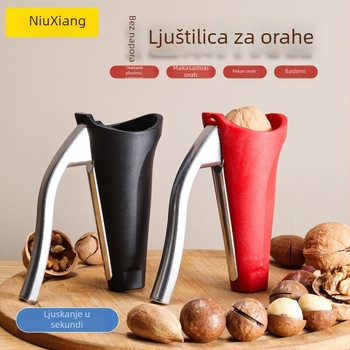 Otvarač ljuske orašastih plodova - štedi napor, brzo ljuštenje ljuske, višenamjenski klips za orašaste plodove s konusnim dizajnom, cink-lega + plast, Enjoy, moderni minimalistički stil
