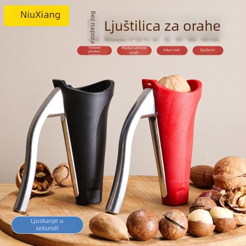 Otvarač ljuske orašastih plodova - štedi napor, brzo ljuštenje ljuske, višenamjenski klips za orašaste plodove s konusnim dizajnom, cink-lega + plast, Enjoy, moderni minimalistički stil