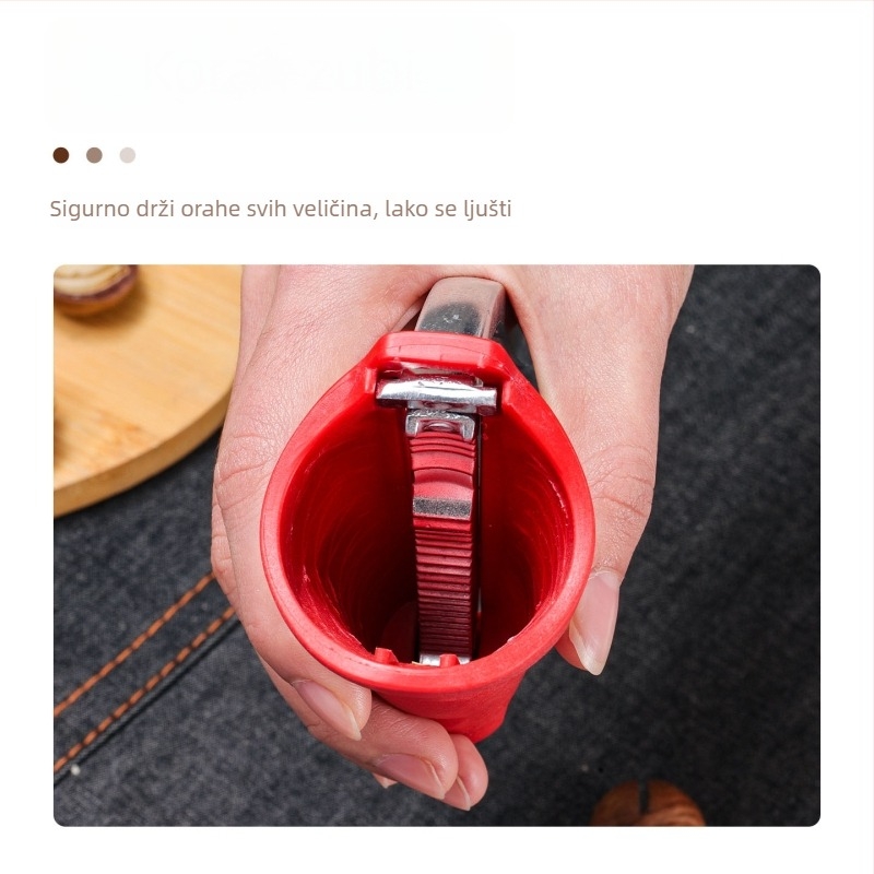 Otvarač ljuske orašastih plodova - štedi napor, brzo ljuštenje ljuske, višenamjenski klips za orašaste plodove s konusnim dizajnom, cink-lega + plast, Enjoy, moderni minimalistički stil