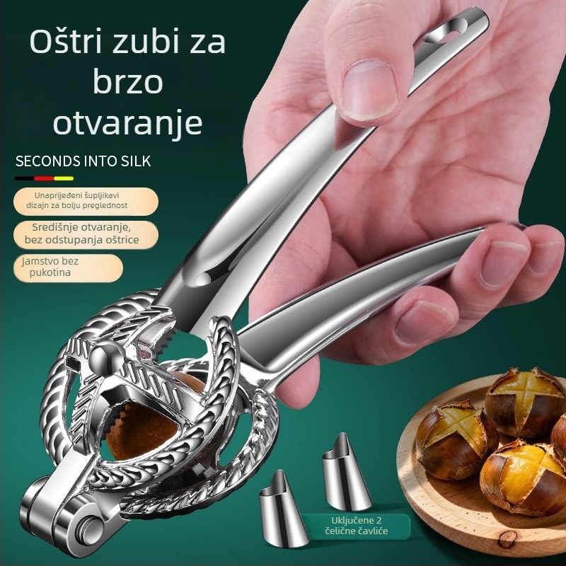 Bomans klips za ljuštenje oraščića od nehrđajućeg čelika – kućna upotreba, moguć prilagodba, tiskanje logotipa