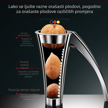 Višenamjenski alat za otvaranje orašastih plodova s dizajnom lijevka, cinka legura, nordijski stil, mogućnost logotipa