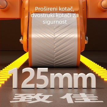 Kotač za trbušne mišiće s automatskim vraćanjem, ne sklopiv, težina 1,8 kg, pogodno za ured, dom i teretanu