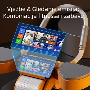 Kotač za trbušne mišiće s automatskim vraćanjem, ne sklopiv, težina 1,8 kg, pogodno za ured, dom i teretanu