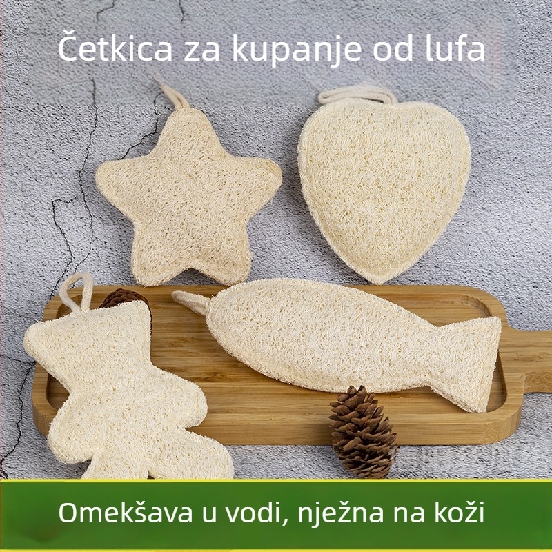 Dječja četka za kupanje s prirodnim loofahom – crtani dizajn, prilagodljivo obrađivanje, privatna oznaka dostupna